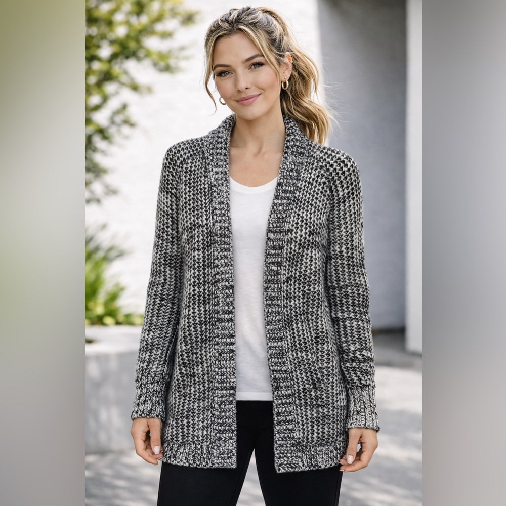 Express Marled Open Front Cardigan | Wool Blend | Size XS